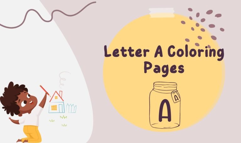 Letter a coloring pages