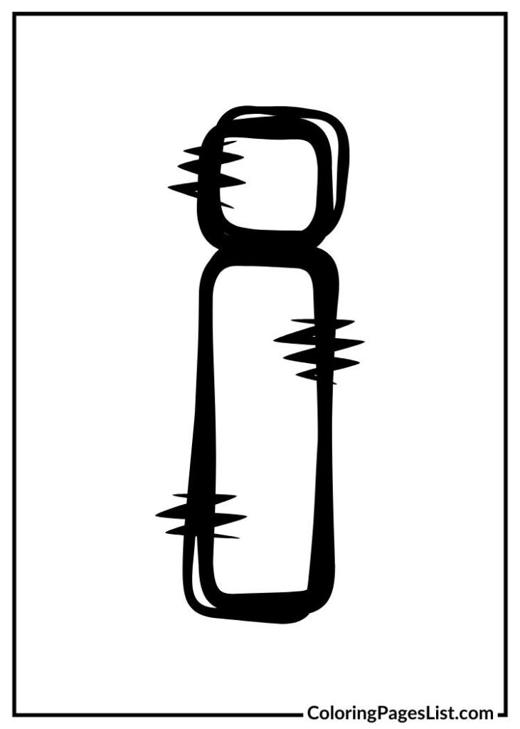 letter I Simple coloring page