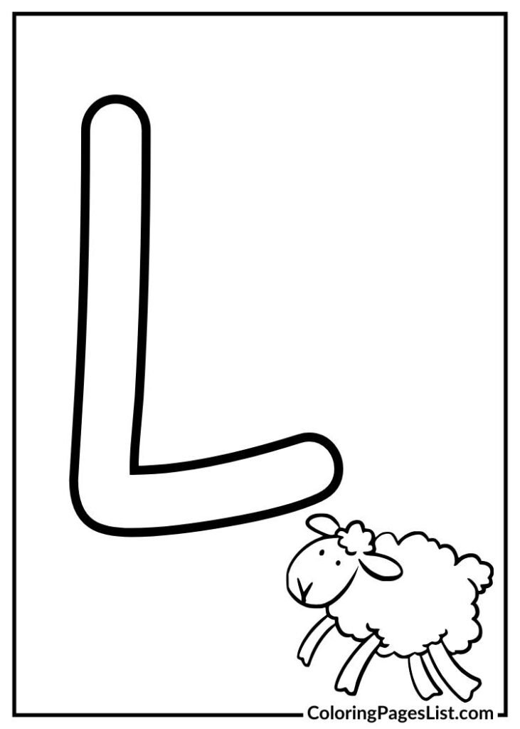 L letter with sheep