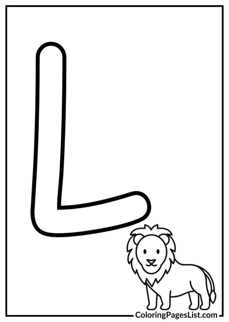 Alphabet L with lion