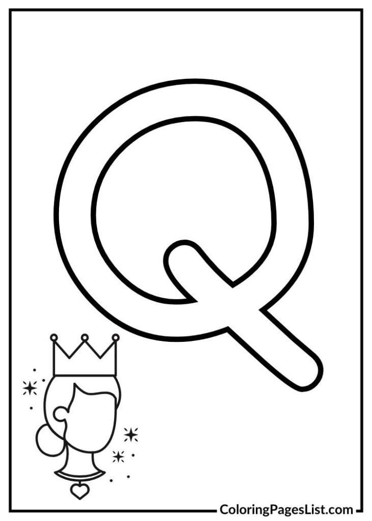 Letter Q with queen's crown