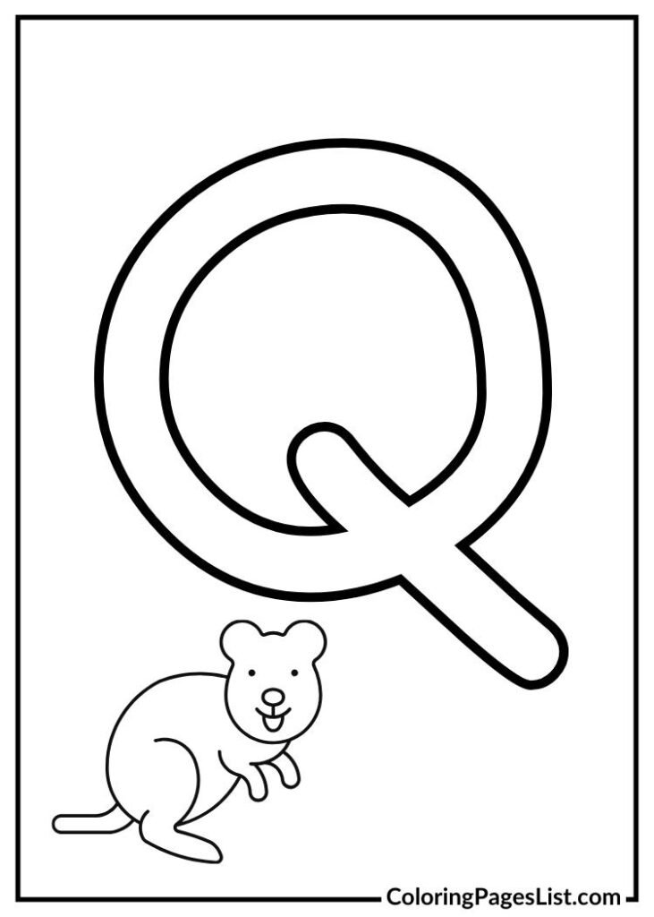 Alphabet Q with quokka