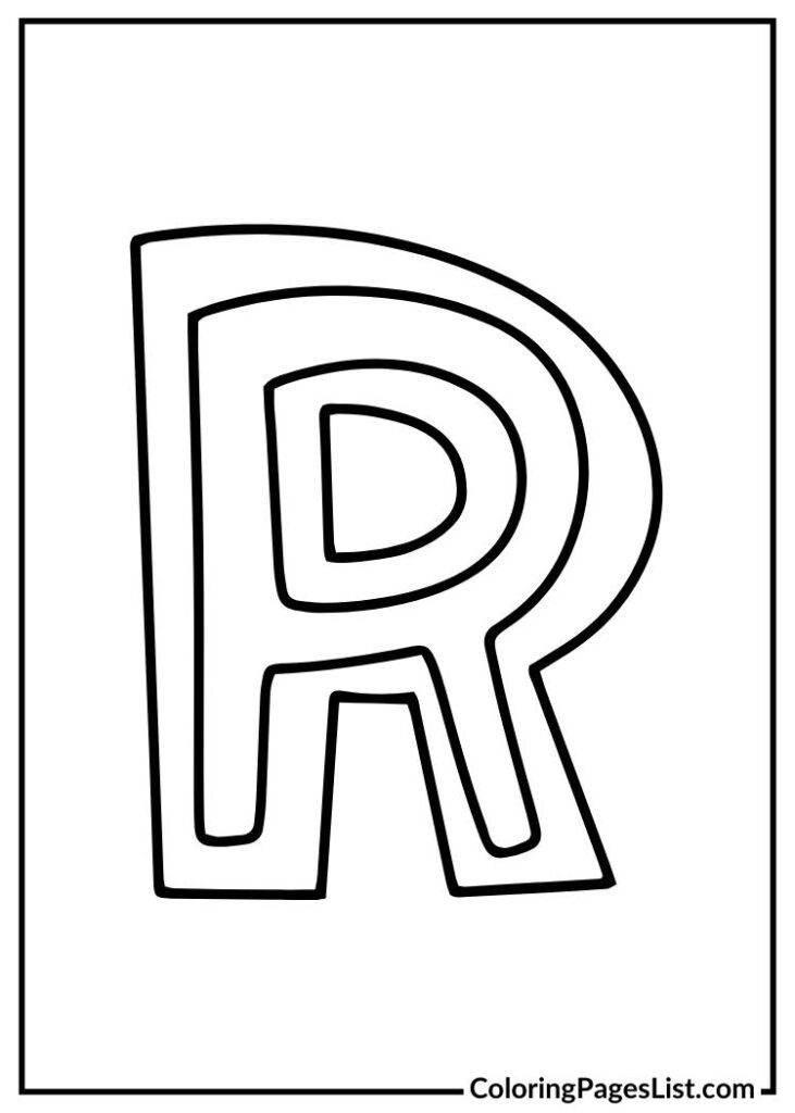 R letter with unique design