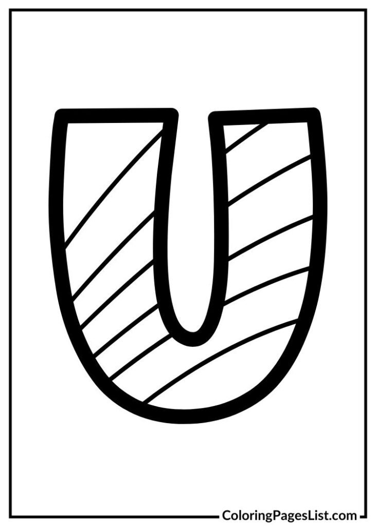 letter U Simple coloring page