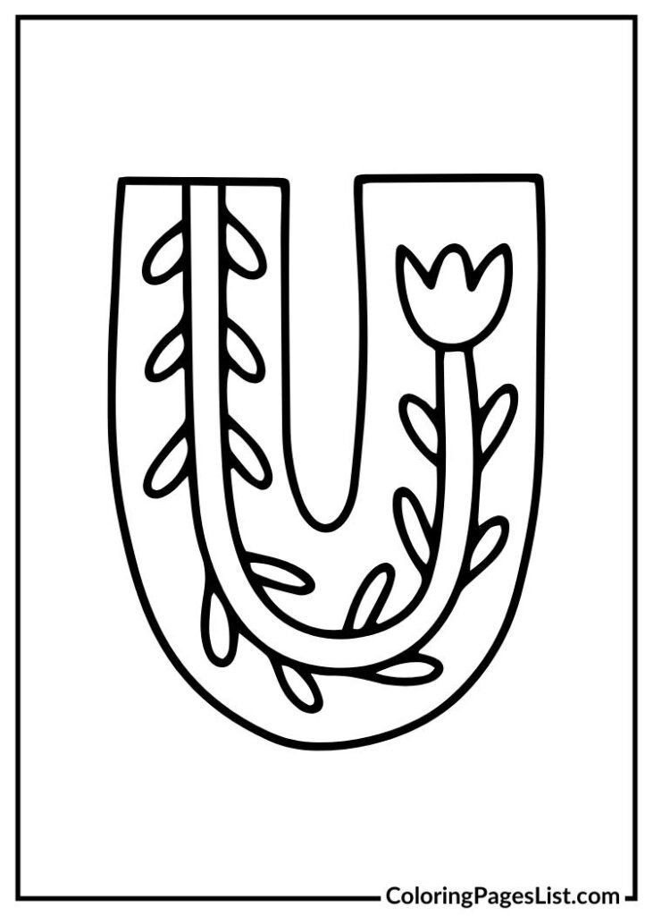 U letter with unique design