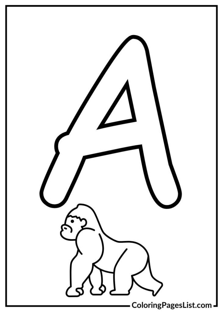 Letter A with Ape