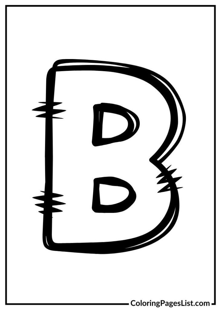 Alphabet B with unique design