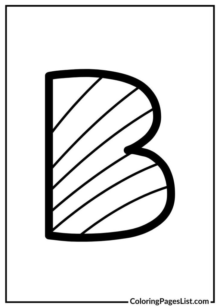 Simple Letter B coloring page