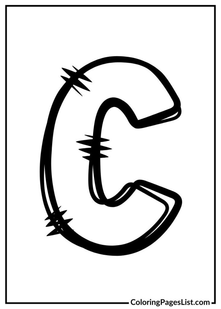 Alphabet C with unique design