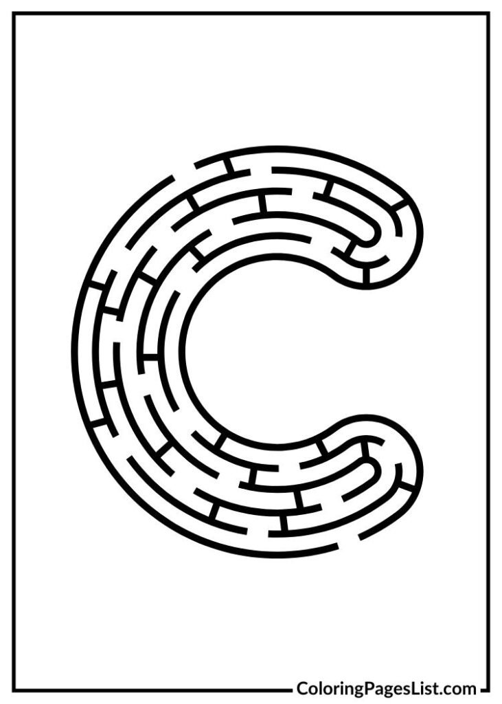 C letter with puzzle