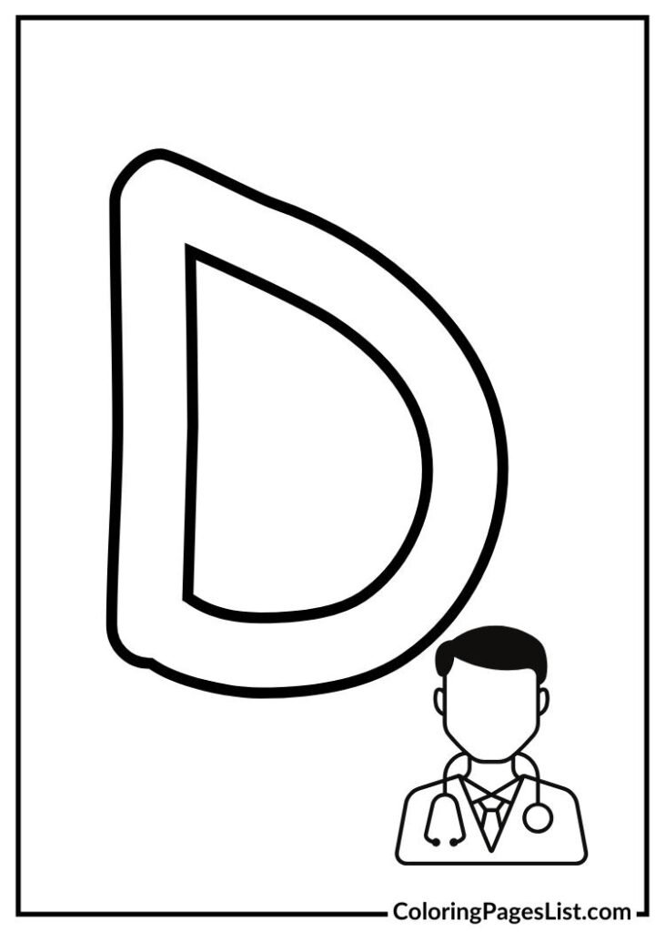 D Alphabet with doctor