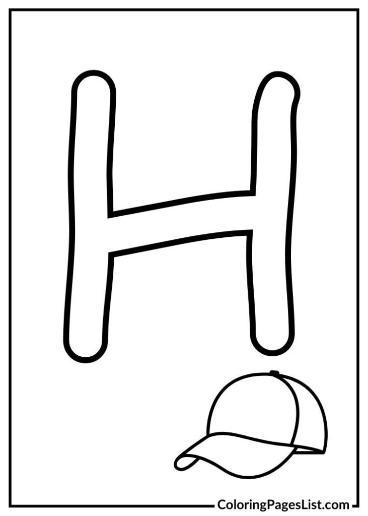 H letter with hat