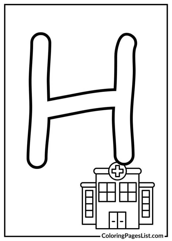 Letter H with hospital