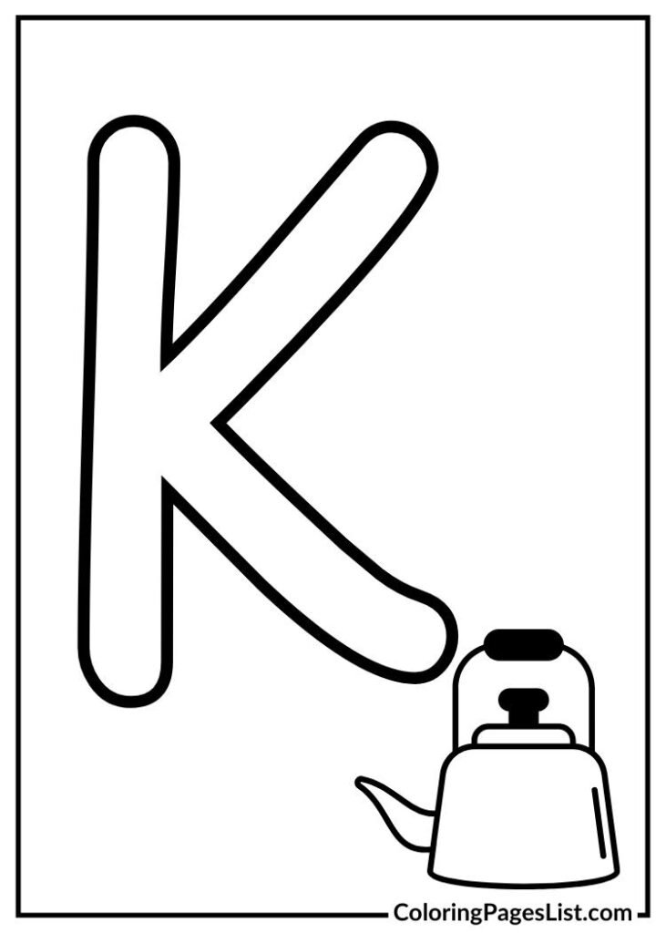 K letter with kettle