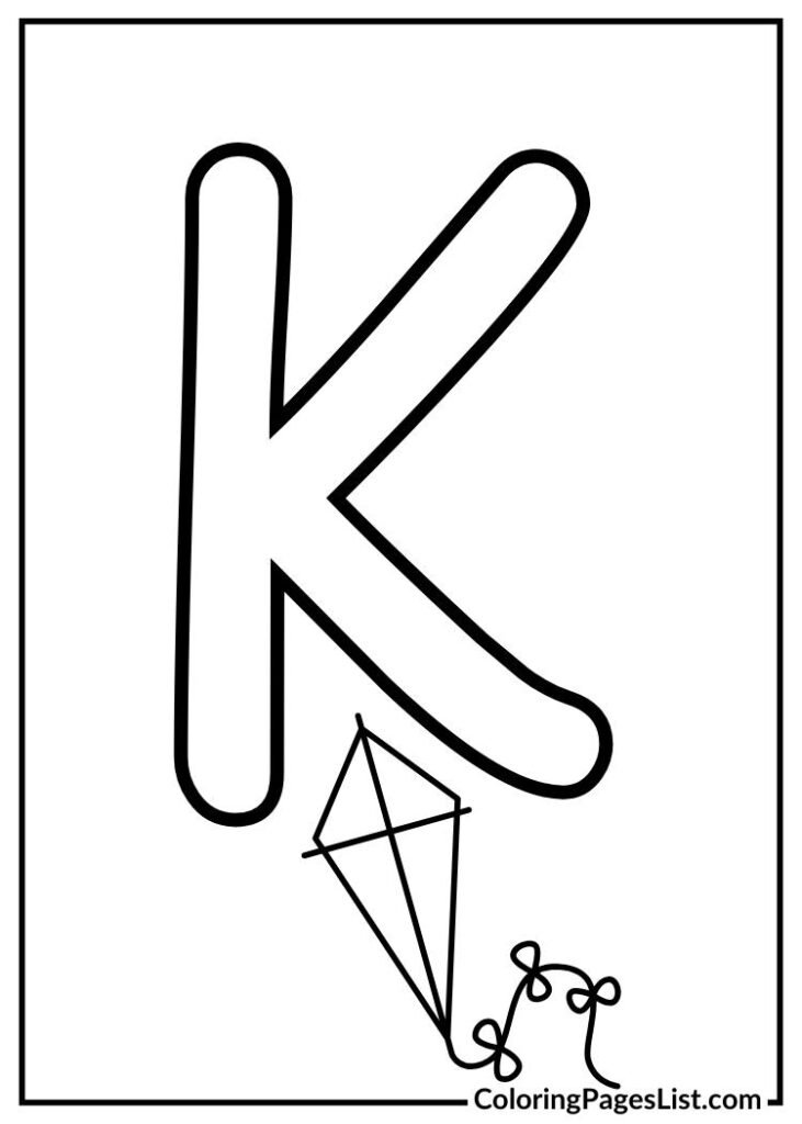 K letter with kite