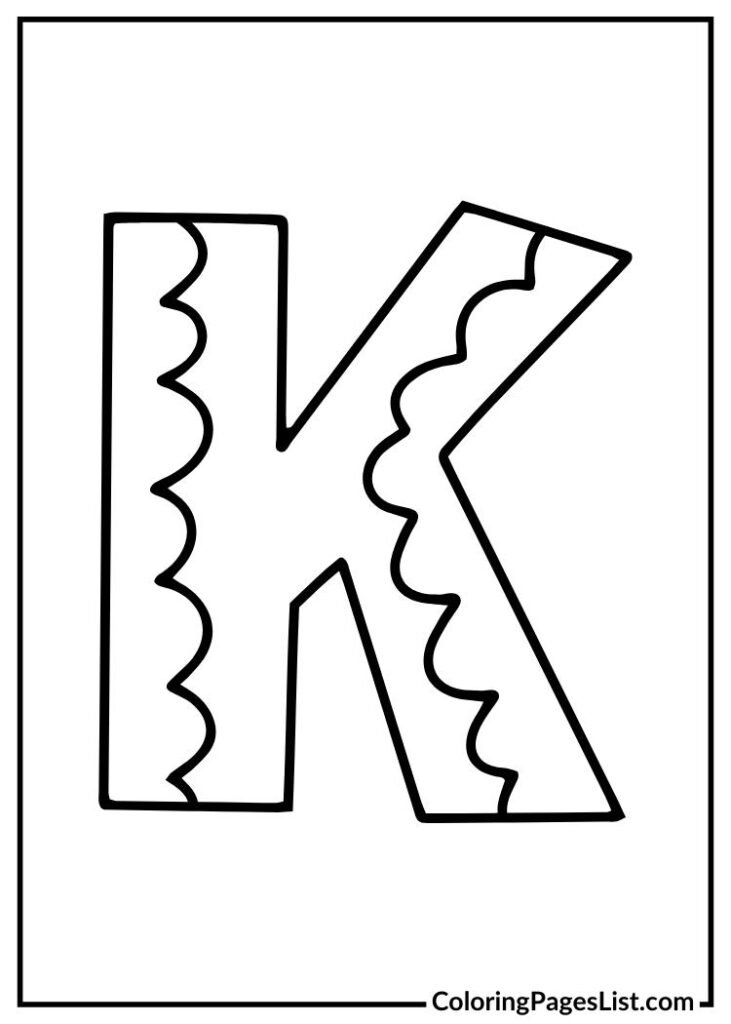 K letter with unique design