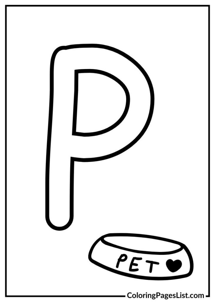 Alphabet P with unique design