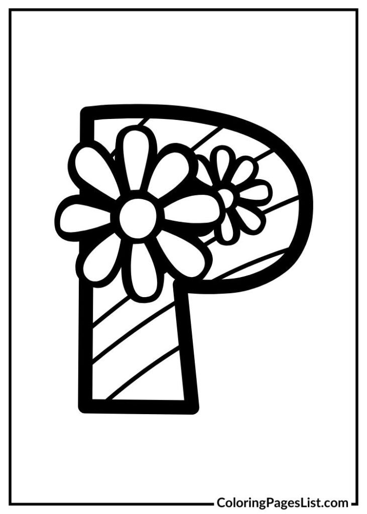 letter P Simple coloring page