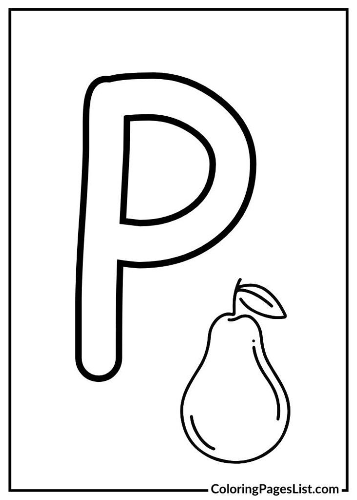 Alphabet P with potato