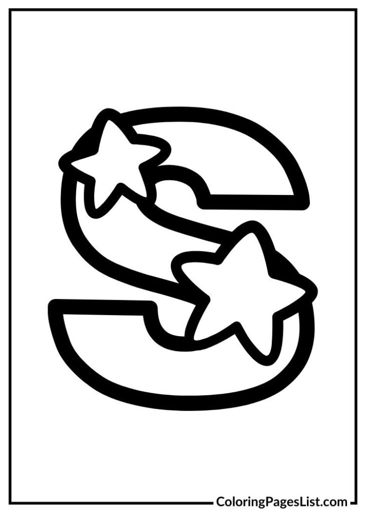 letter S Simple coloring page