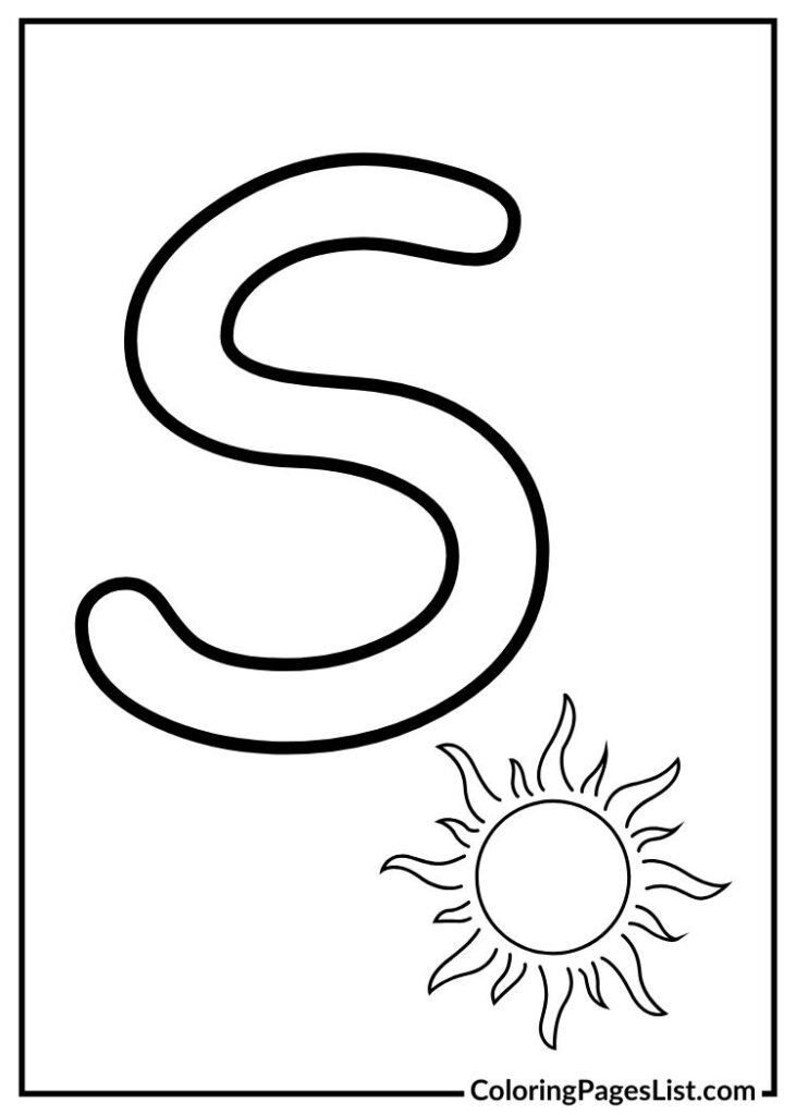 Alphabet S with sun