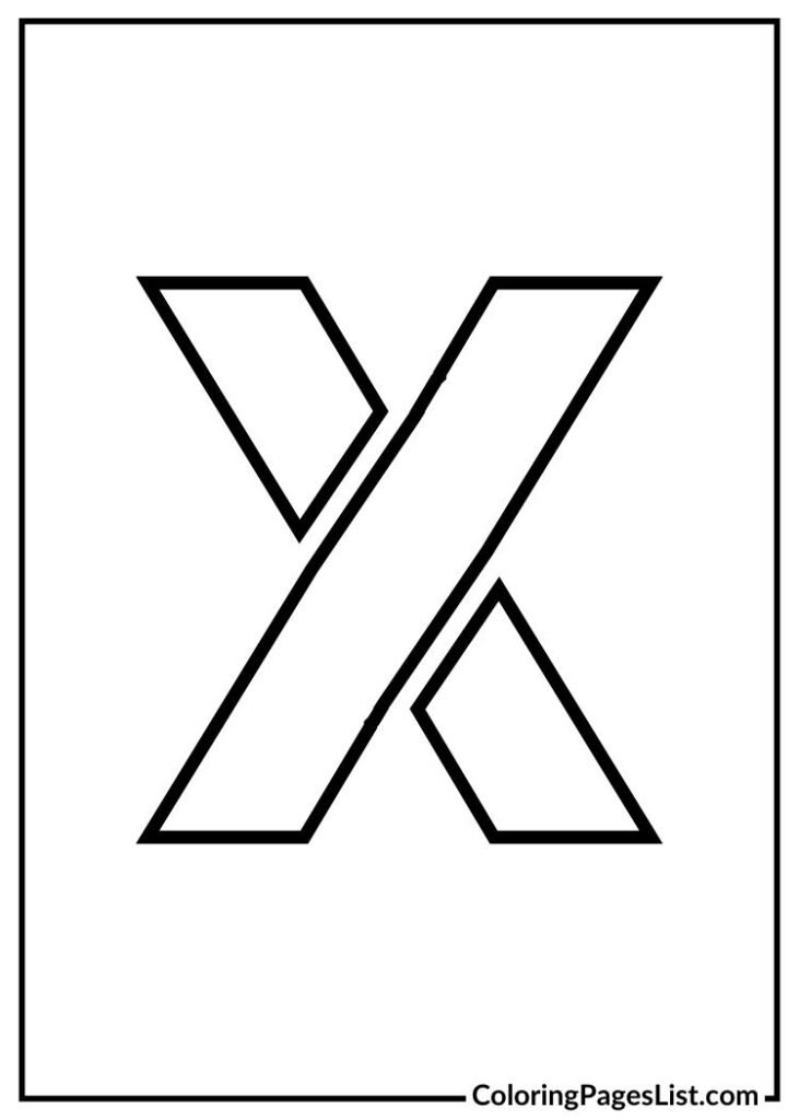 X letter with unique design