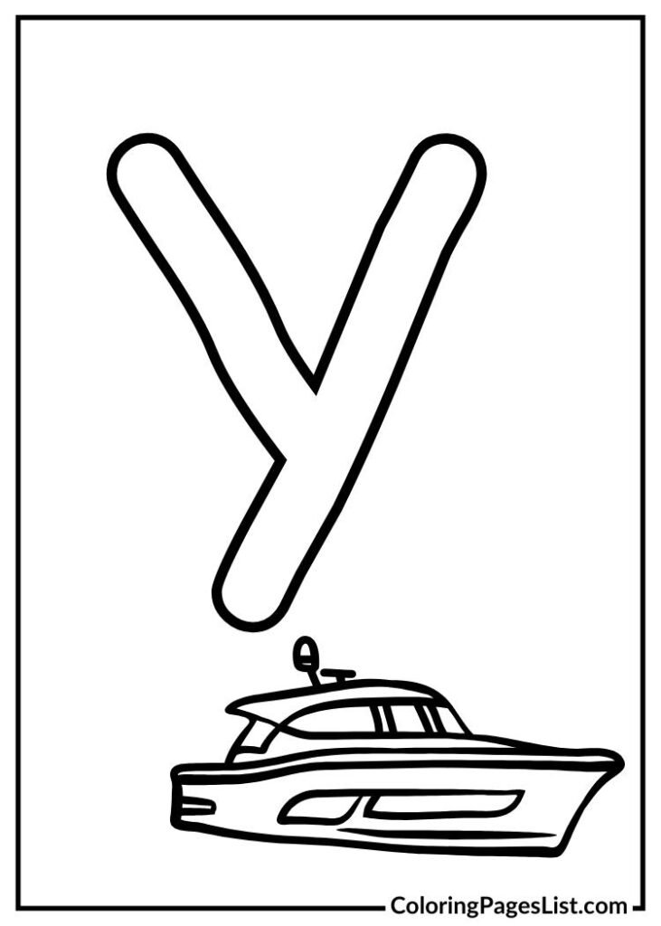 Y letter with yacht