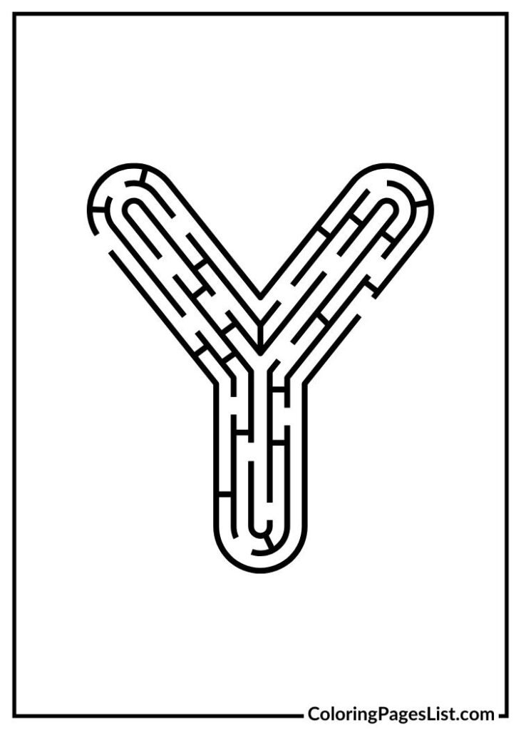 Y Alphabet with puzzle design