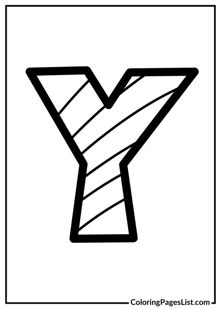 letter Y Simple coloring page