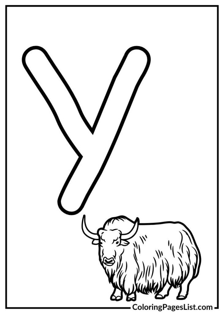 Y letter with yak