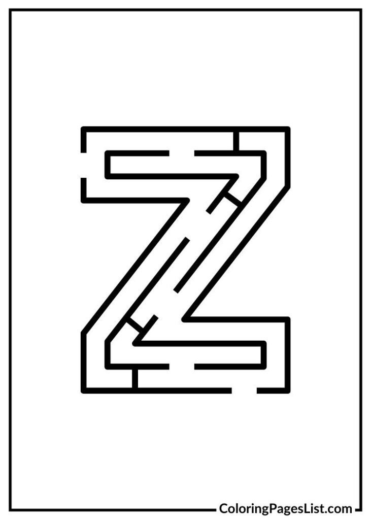 Z Alphabet with puzzle design