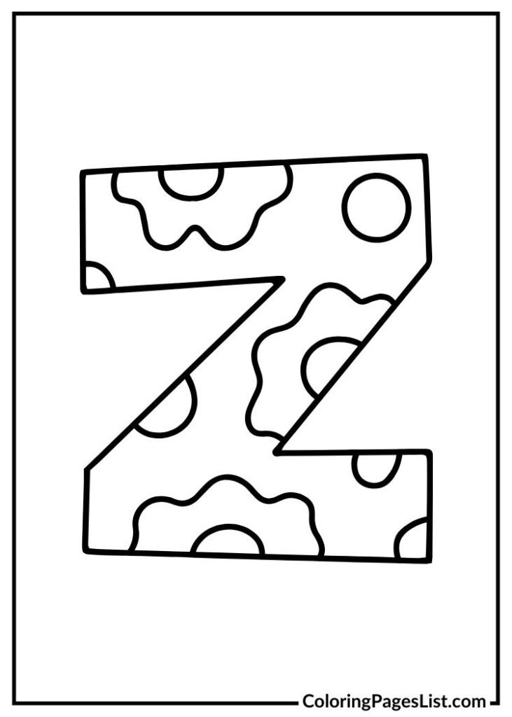 Z letter with unique design