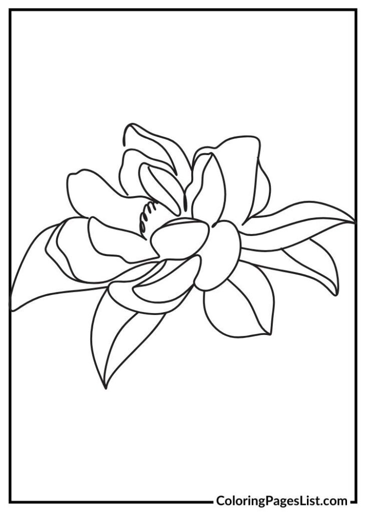 Magnolia coloring sheet