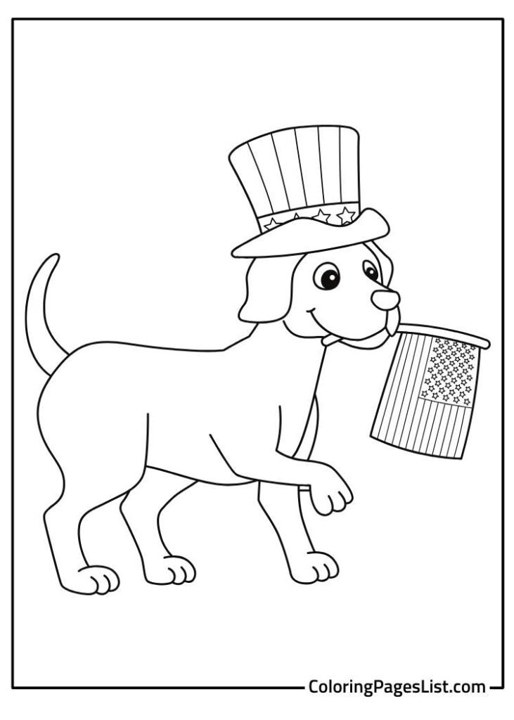 Funny Coloring Page Of Dog Doing Magic For Coloring