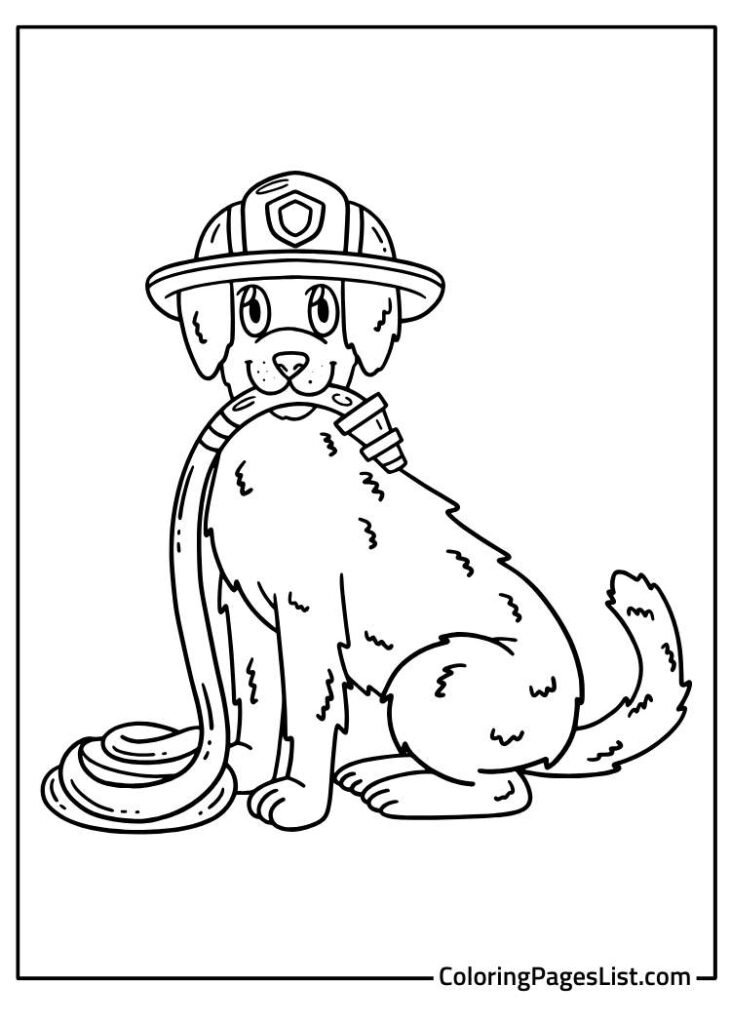 Labrador K9 Police Dog Sniffing Luggag Coloring Page