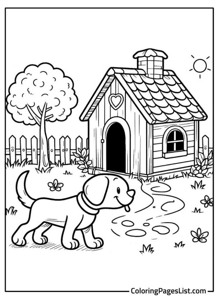 Close Up Of Dog Face Coloring Sheet