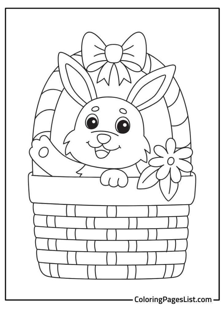 Baby Rabbit With Big Ears To Color page