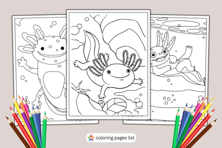 Axolotl coloring pages