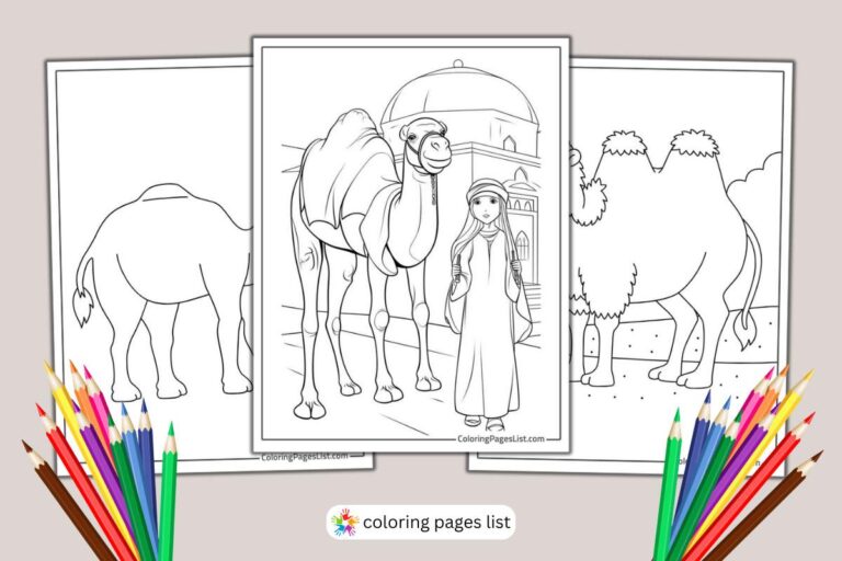 Camel coloring pages
