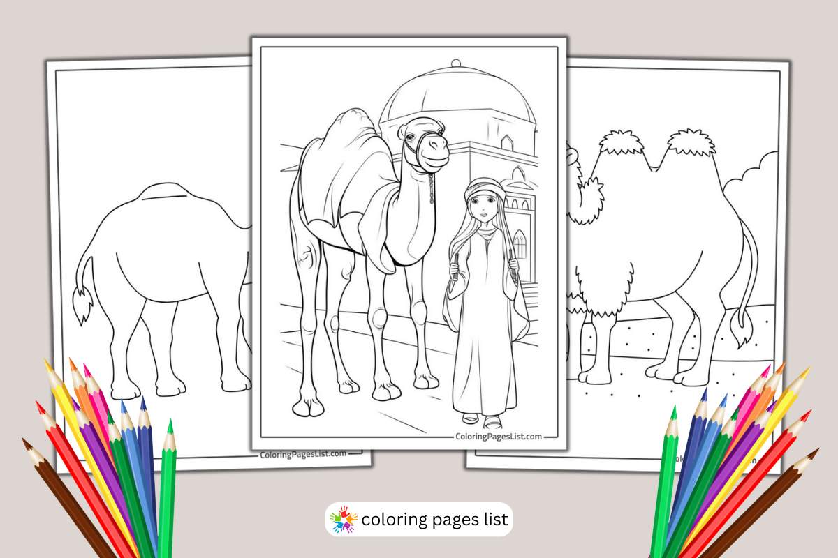 Camel coloring pages