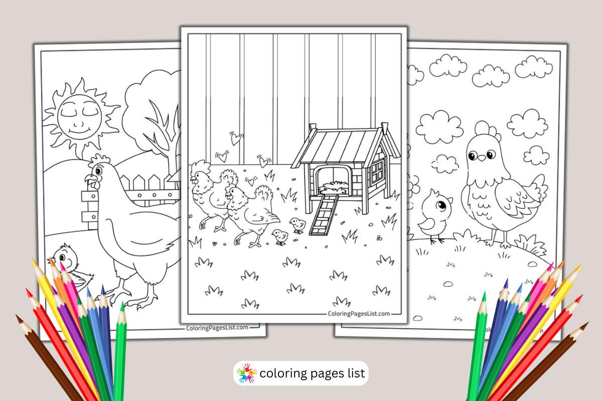 Chicken coloring pages