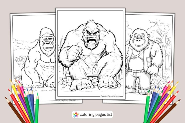 Gorilla coloring pages