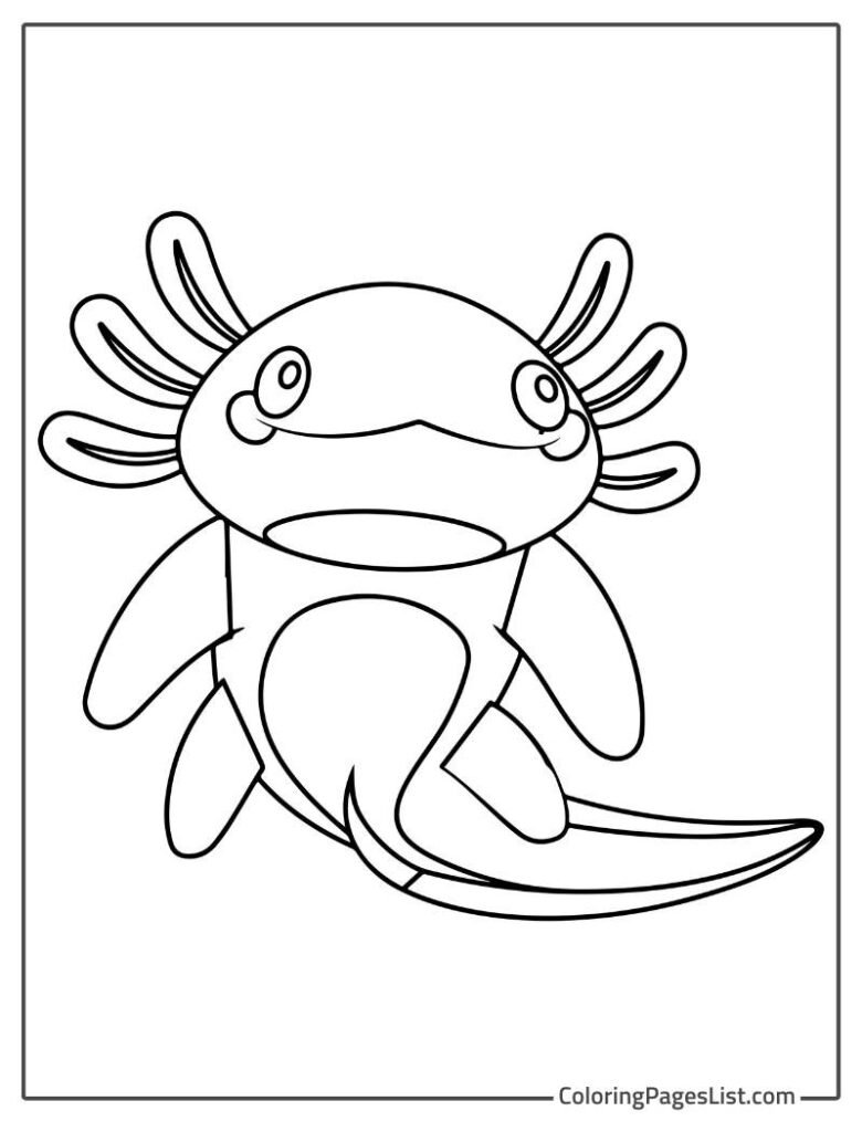 Simple Outline Of Axolotl