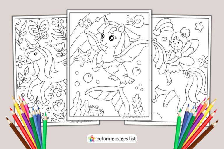 Unicorn coloring pages