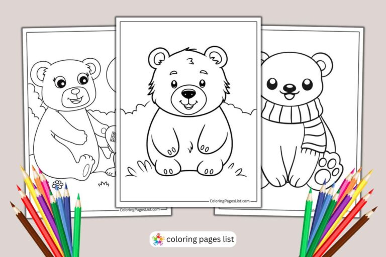 Bear coloring pages
