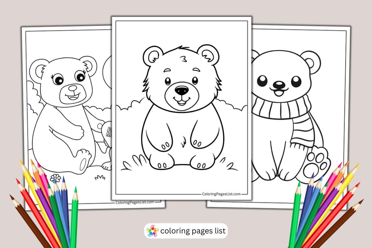 Bear coloring pages