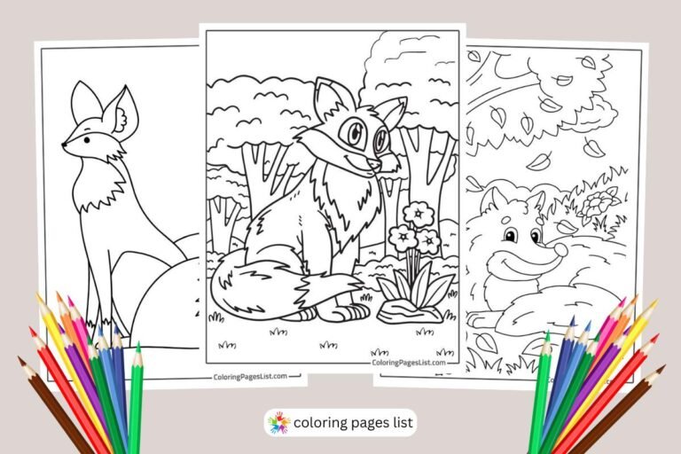 Fox coloring pages