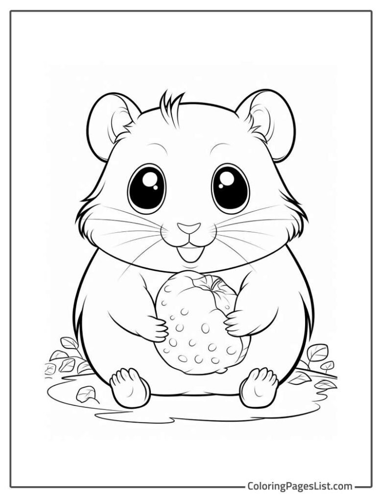 Hamster Holding Fruit To Eat