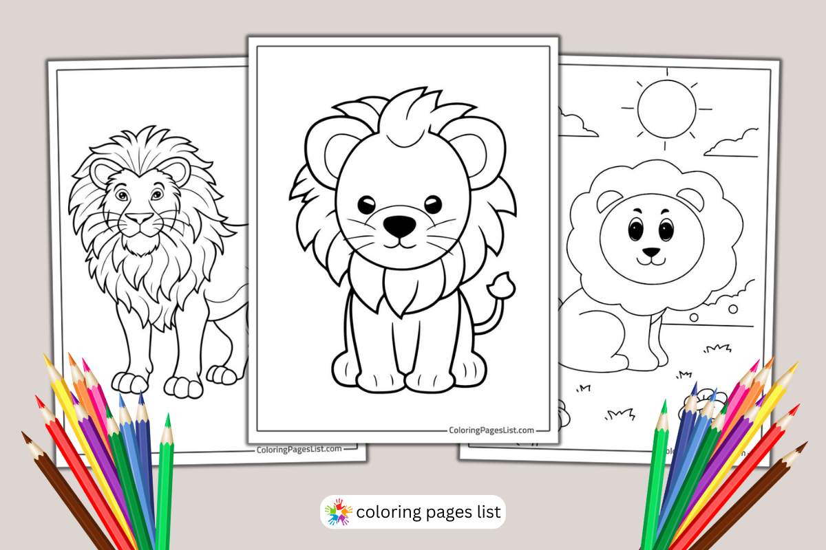 Lion coloring pages