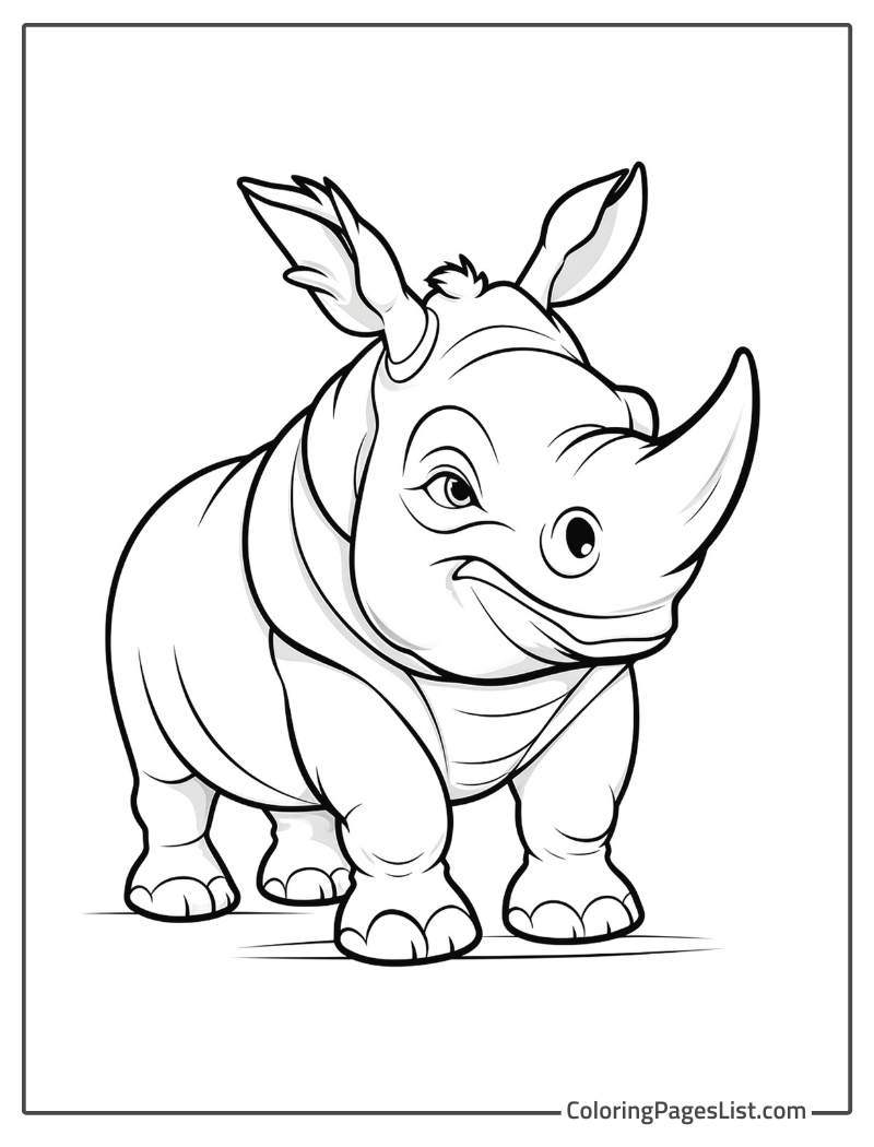 20 Rhino Coloring Pages (Free Printable PDFs) | Coloring Pages List